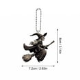 thumbnail image 4 of HaiSphere Halloween Decorations Witch Keychain-Rearview Mirror Hanger for Gothic Witch Decor, Halloween Hanging Decor, Halloween Party Decorations, Witch Broom Accent, Backpack Ornament,Black, 4 of 6