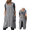 Gray, variant on longantii Womens Casual Cross Back Apron Dress Style Cotton Linen Smock With Big Pockets For Indoor Outdoor Use