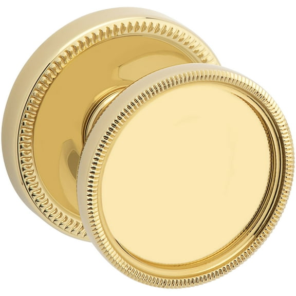 Baldwin Estate K012050MR Pair of Door Knobs without Rosettes, Satin Brass & Black