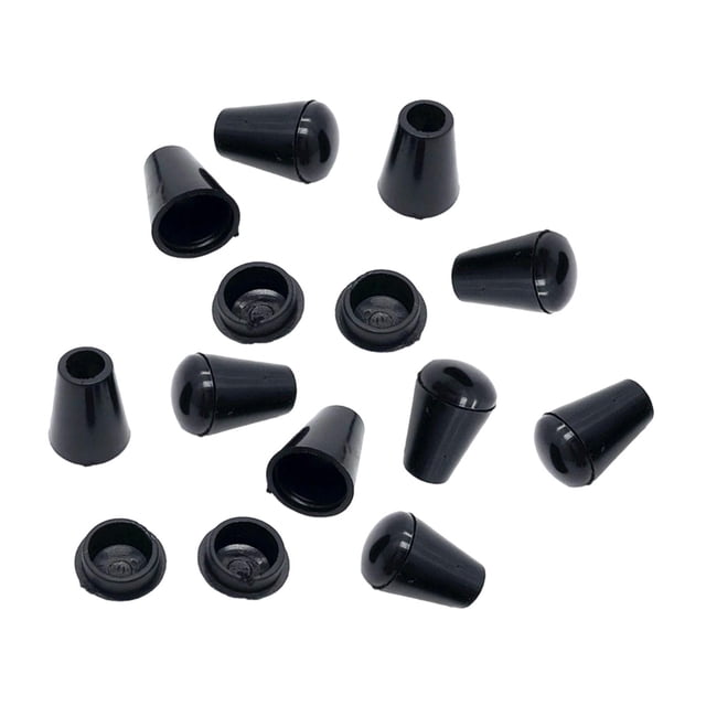 simhoa 10 Pieces Cord Ends,Bell Stoppers Toggle Clips for Bag Paracord Backpack Lanyard Black
