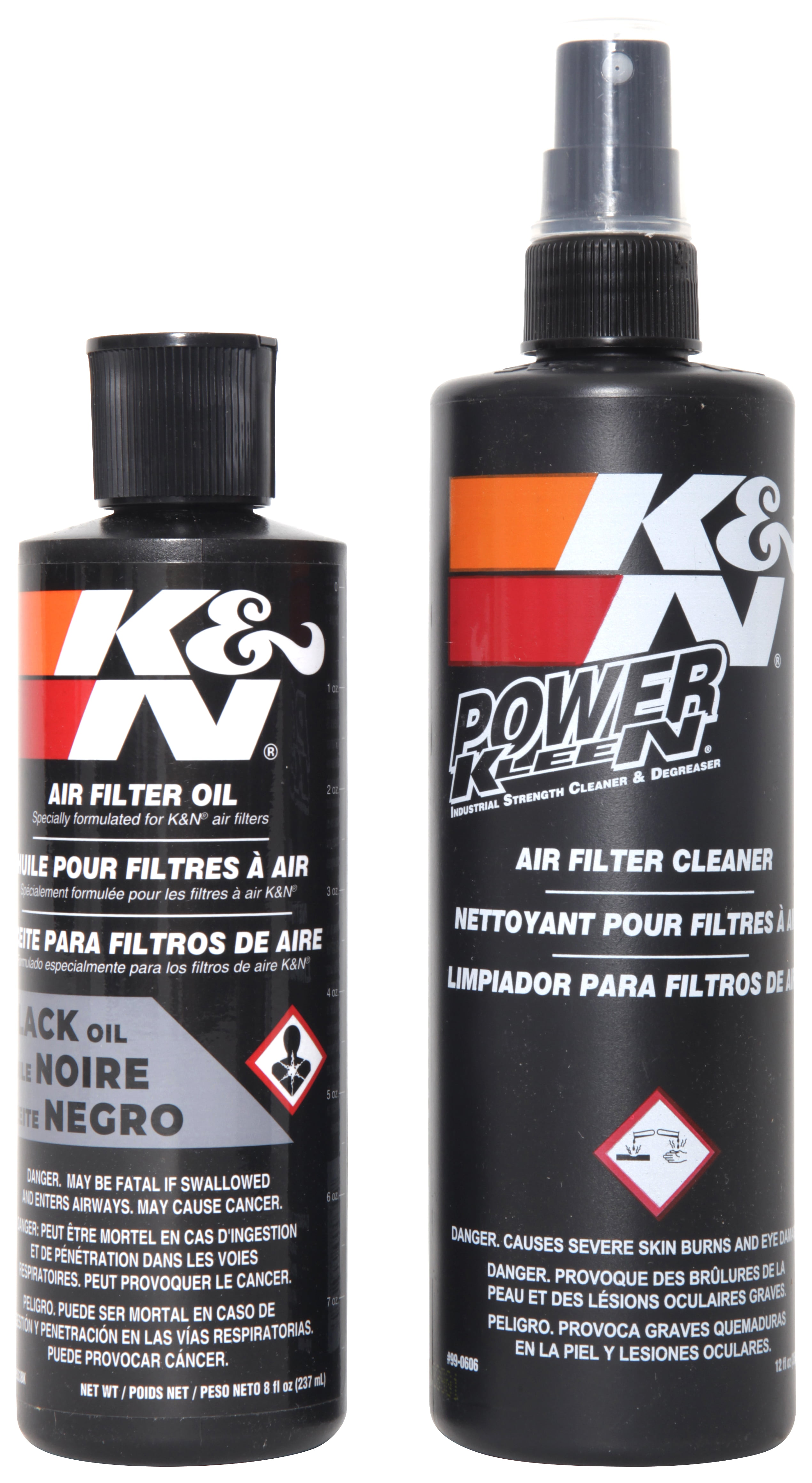 K&N Air Filter Cleaning Kit: Squeeze Bottle Filter Cleaner and Black Oil Kit;  Restores Engine Air Filter Performance; Service Kit-99-5050BK 