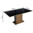 thumbnail image 3 of Mesa de Comedor Rectangular Tablero de Vidrio Marrón/Negro 5275 Madesa, 3 of 5