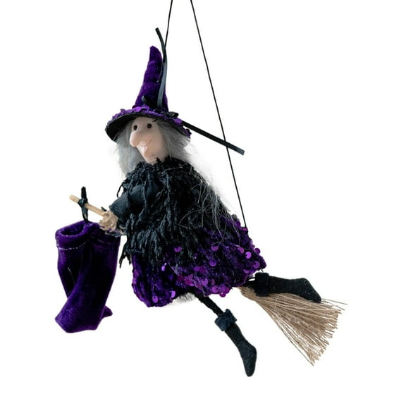 Halloween Decorations Indoor Outdoor - Halloween Decorative Witch'S Magic Broom - Halloween Figure | Scope Hanging Decorations For Halloween | Festivals Soft Decorations Home Plush