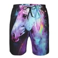 thumbnail image 3 of Goofa Rainbow Spotted White Horse Printed Mens Swim Trunks Summer Quick Dry Short Beach Swimwear Bathing Suits-X-Large, 3 of 9
