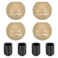 thumbnail image 1 of Unique Bargains 0.59'(15mm) Chair Feet Replacement Plastic Camping Chair Leg Tips Cap Protector Beige 4 Pack, 1 of 7