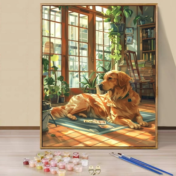 JYLMOOD DIY Animal Paint by Number for Adults, Easy Painting by Numbers for Gift Home Wall Decor 16x20in without Frame, Colored Canvas