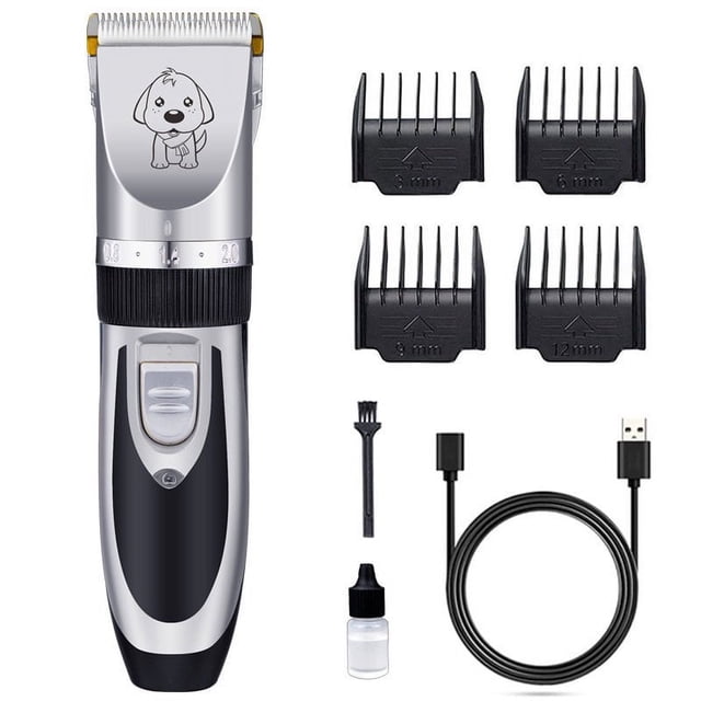 X Rasoir pour Chien Tondeuse à Cheveux Électrique Faible Bruit rechargeable Sans Fil Tondeuse à Cheveux Électrique Silencieuse Ensemble Outil Chien Chat Animal de Compagnie