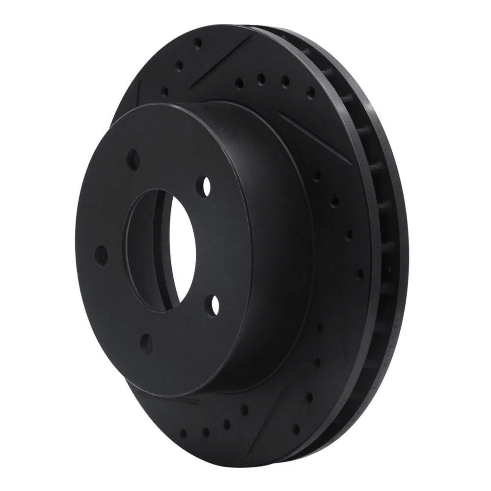 Dynamic Friction Company 633-48019L DFC Brake Rotor - Drilled And Slotted - Black
