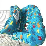 Infantmania Baby Children Covers Shopping cart Cushion for Infant Supermarket Cart Cover Protector (Colour Fish)