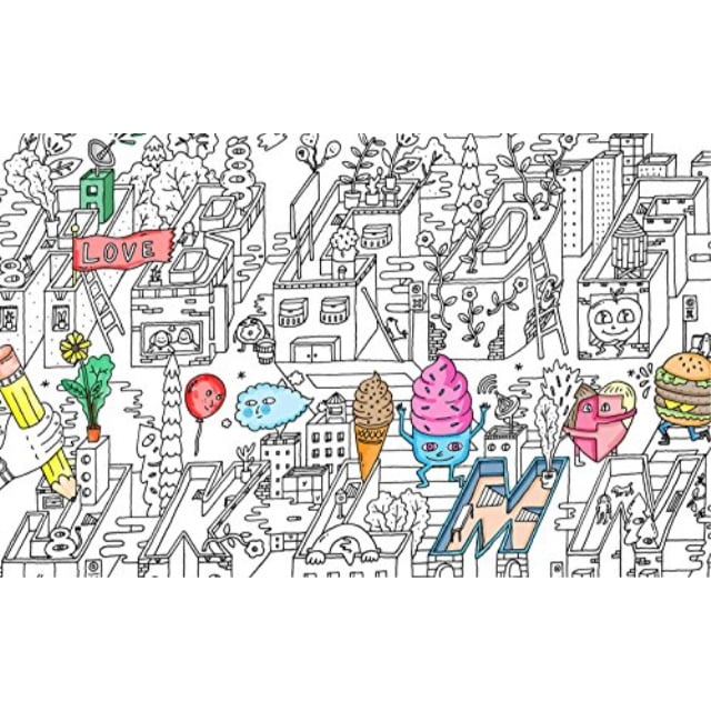 Pirasta Big Coloring Poster Alphabet City 7 Ounces 1 Unit 1 Of Items Walmart Com Walmart Com