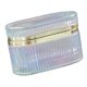 thumbnail image 5 of Joyero de cristal en relieve Salvador organizador de collares diseño nórdico estuche de joyería Violeta, 5 of 9