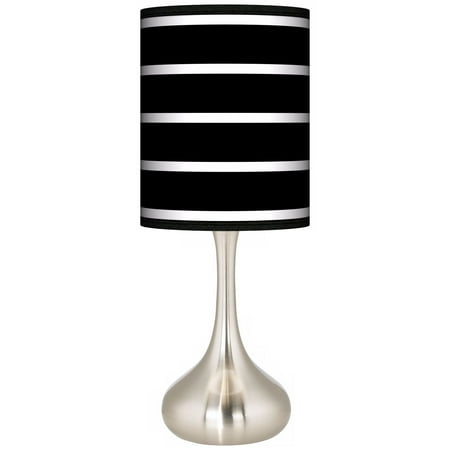 Giclee Glow Modern Accent Table Lamp Brushed Steel Droplet ...