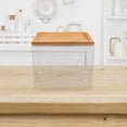 thumbnail image 4 of Raindrops Baby Wipe Container Rectangular Transparent Wood Design Storage Box For Homes 1Pack, 4 of 8