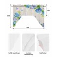 thumbnail image 5 of Blue Hydrangea Swag Valances for Windows, Small Curtains Drapes, Linen Texture Butterfly Spring Floral Kitchen Window Curtains Over Sink Window Treatment Valance for Bedroom/Bathroom 56"x36", 5 of 5