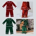 thumbnail image 3 of Pijamas de Navidad para niños y niñas, ropa de dormir de terciopelo rojo de lujo, conjuntos de diseñador de invierno, novedad, 3 of 4