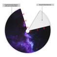 thumbnail image 2 of Rocae Purple And Blue Nebula for Christmas Tree Skirt with Pom Pom Trim for Holiday Party for Holiday Home Decor Indoor Outdoor-48", 2 of 7