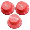 3pcs Guitar Knobs Knobs for DIY ST Sq Guitar Parts Replacements Pink