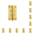 thumbnail image 2 of Speravity Bisagras Puerta Conector Hardware Artesanía Muebles Cerradura Bisagra plana lisa para gabinete Cajón de casa Persiana / 3.5in Latón Ciego/3.5 pulg. Latón 10Conjunto, 2 of 6