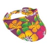 Purple Hibiscus Print Luau Visor 1Pc - Apparel Accessories - 1 Piece