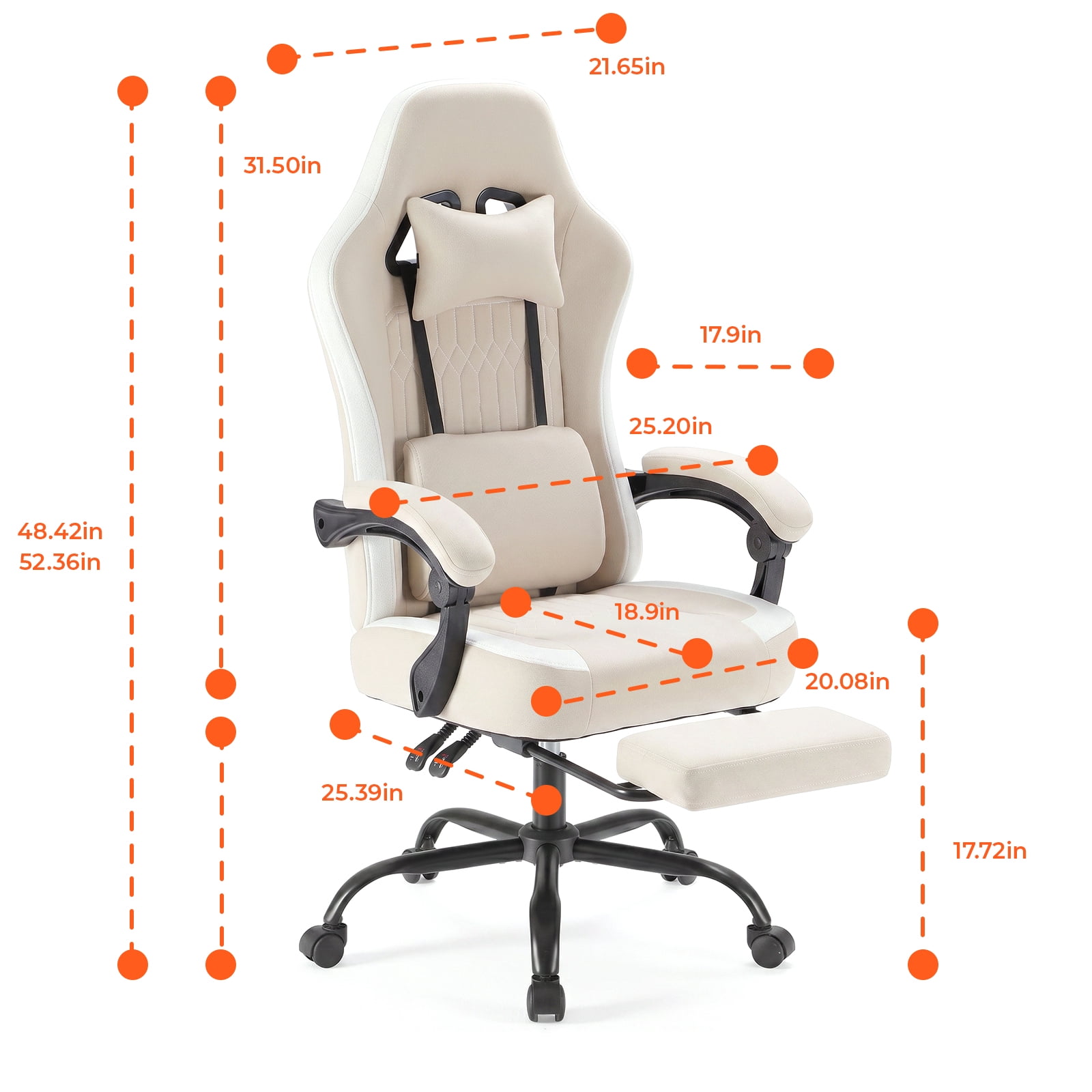 Alvantor Gaming Chair, Computer Office Chair with Linkage Armrests and Footrest, High Back Ergonomic Computer Chair with Lumbar Support Task Chair with Footrest