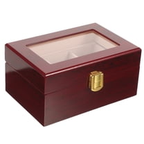 BRIGHTFUFU 1Pack Watch Jewelry Box for Men Rectangular in Dark Red Color