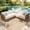Beige, variant on SUMMIT LIVING 4 Piece HDPE Outdoor Patio Furniture Set, Wicker Outdoor Patio Sectional Sofa Set with 8.7" Thick Cushions, Beige