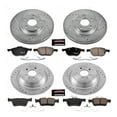 thumbnail image 3 of PowerStop Front and Rear Z23 Evolution Sport Carbon-Fiber Ceramic Brake Pad and Drilled & Slotted Rotor Kit Fits: FORD Select Models K7571, 3 of 10