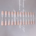 thumbnail image 4 of Fofosbeauty 24pcs Press on False Nails Tips, Coffin Fake Nails, Lace French, 4 of 8