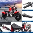 thumbnail image 3 of Pinypikaka 36V Ride On Off-Road Motorcycle Electric Dirt Bike for Teens, 350W Brushless Motor, 16.5MPH with Music, Spring Suspension, LED Light, Leather Seat for 14+ Years Old Kids Max Load 176lbs, 3 of 6