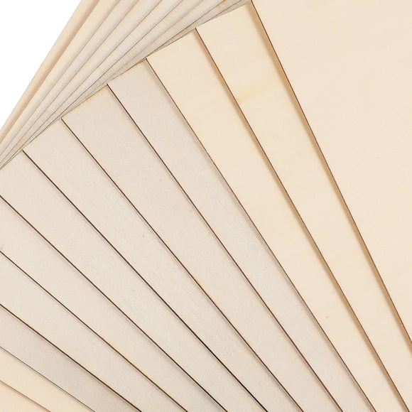 TAILTOSS 12Pcs Unfinished Wood Panel Pack for Home Decor Beige