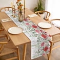 thumbnail image 3 of Pink Spring Floral Table Runner - 90 Inch Long, Kitchen Dining Table Runner Dresser Scarves, Weeping Romantic Flowers Wooden Farmhouse Decor for Coffee Tables Wedding Party Banquet, 3 of 8
