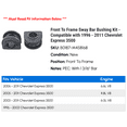 thumbnail image 2 of Front To Frame Sway Bar Bushing Kit - Compatible with 1996 - 2011 Chevy Express 3500 1997 1998 1999 2000 2001 2002 2003 2004 2005 2006 2007 2008 2009 2010, 2 of 2