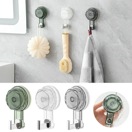 

Rotating Suction Cup Hook Bathroom Door No Vacuum No Punching Large Hook Bathroom Towel Clothing Hook