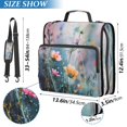 thumbnail image 3 of Water-Resistant 3-Ring Binder Organizer with Multiple Pockets Zipper Binder Bag for Office Abstract Wildflowers, 3 of 8