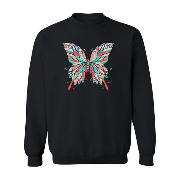 Incredible Patterned Butterfly Sweatshirt Women -Image by Shutterstock, Female 3X-Large
