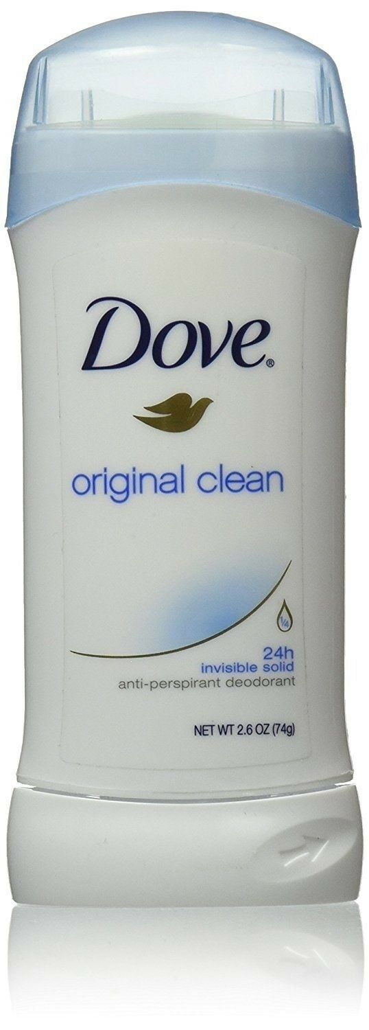Dove Antiperspirant Deodorant Original Clean Invisible Solid, 2.6 oz