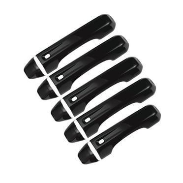 Unique Bargains 1 Set Exterior Door Handle Covers Tailgate Door Handle Cover for Jeep Wrangler JL JLU 18-22 for Jeep Gladiator JT 2020-2021 Car Door Handle Protector with Smart Key Holes ABS Black