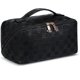 thumbnail image 1 of Large Capacity Travel Cosmetic Bag, Leather Waterproof Women Travel Makeup Bag Organizer, with Handle and Divider Flat Lay Checkered Cosmetic Bag, 1 of 5