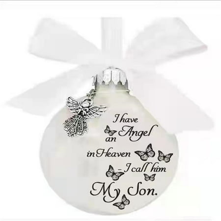 

Christmas Memorial Ornament Feather Ball Angel Pendant Personalized Xmas Decor Christmas Memorial Ornament Feather Ball Angel Pendant Personalized Xmas Decor Not Easy to Break Durable Easy My Son