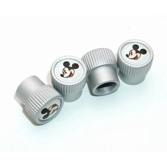 4pcs Universal Fit Mickey Mouse Car Wheels Tire Air Valve Caps Stem Dust Cover