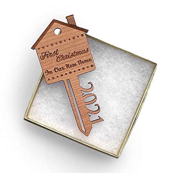 Personalized Gift Co. Multi-color Snowflake Wooden Christmas Key Decorative Accent Ornament, 3"