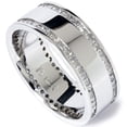thumbnail image 2 of Pompeii 2ct Princess Cut Diamond Eternity Stackable 14K Ring (H/I,I1), 2 of 3