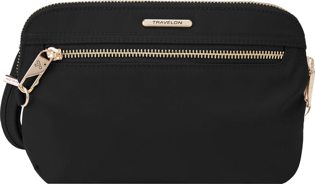 Women's Travelon AntiTheft Tailored Convertible Crossbody Clutch Onyx