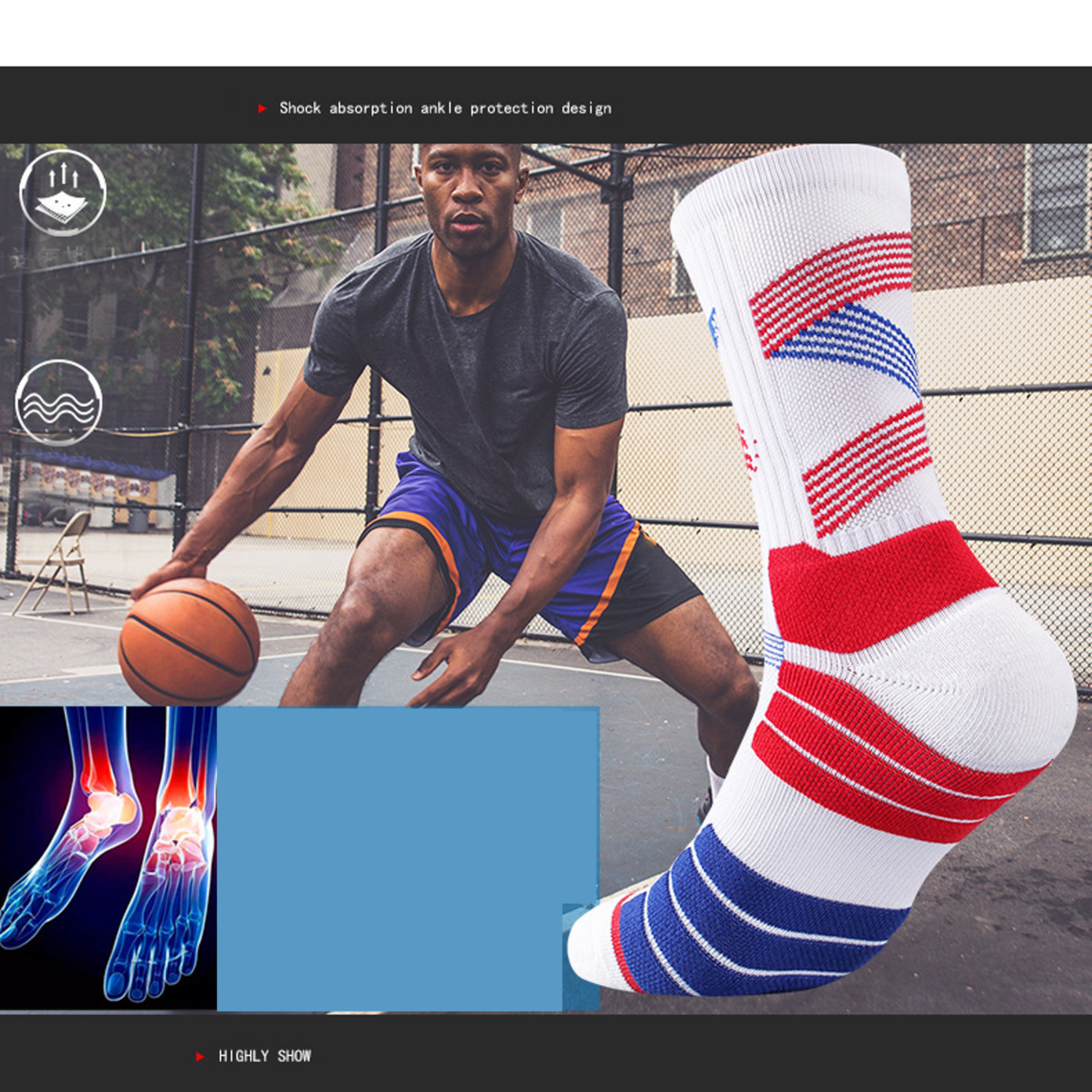 basketball mid socks