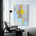 thumbnail image 3 of Myanmar Map Posters Picture Print Canvas Poster Wall Paint Art Posters Decor Modern Home Artworks Gift 24x36inch(60x90cm), 3 of 6