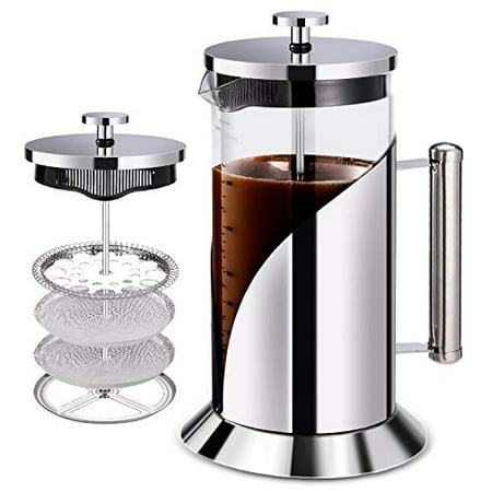 French Press Coffee Maker - 304 Grade Stainless Steel Coffee Maker - 4