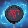 thumbnail image 4 of Voltímetro Circular De Dos Hilos Medidor de voltaje DC 4-100V Pantalla digital LED programable pequeña (rojo), 4 of 7