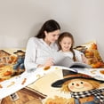 thumbnail image 4 of Manfei Watercolor Fall Scarecrow Full Size Comforter Sets for Kids, Orange Autumn Pumpkin Farm Bedding Comforter Set, Halloween Reversible, 3 Pieces, 1 Comforter and 2 Pillowcases, 4 of 6