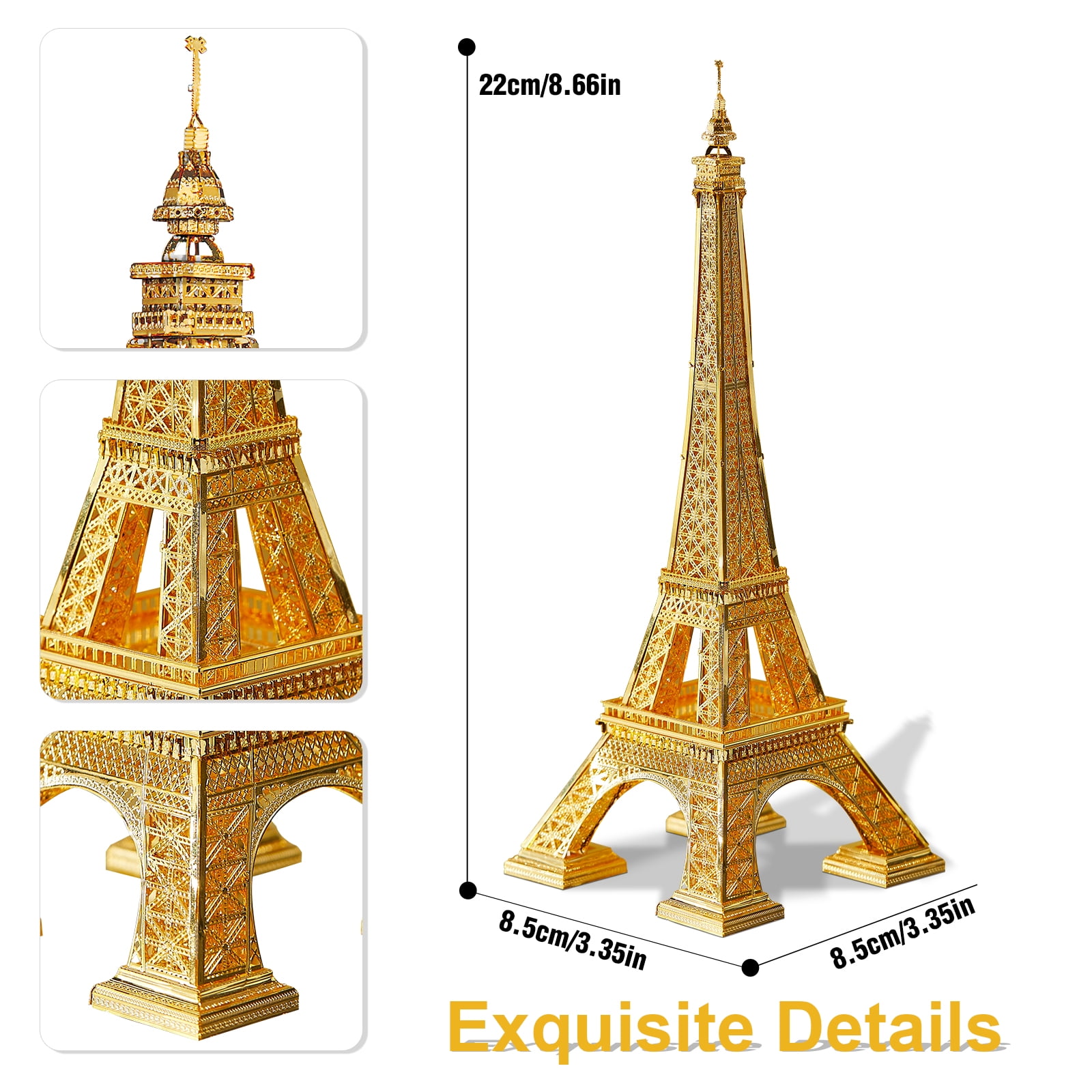 MEDICOM TOY - EIFFEL TOWER GOLDEN GOWN Ver.100％ &amp; 400％ BE@RBRICK EIFFEL TOWER GOLDEN GOWN Ver. 400% + 100% | SASOM