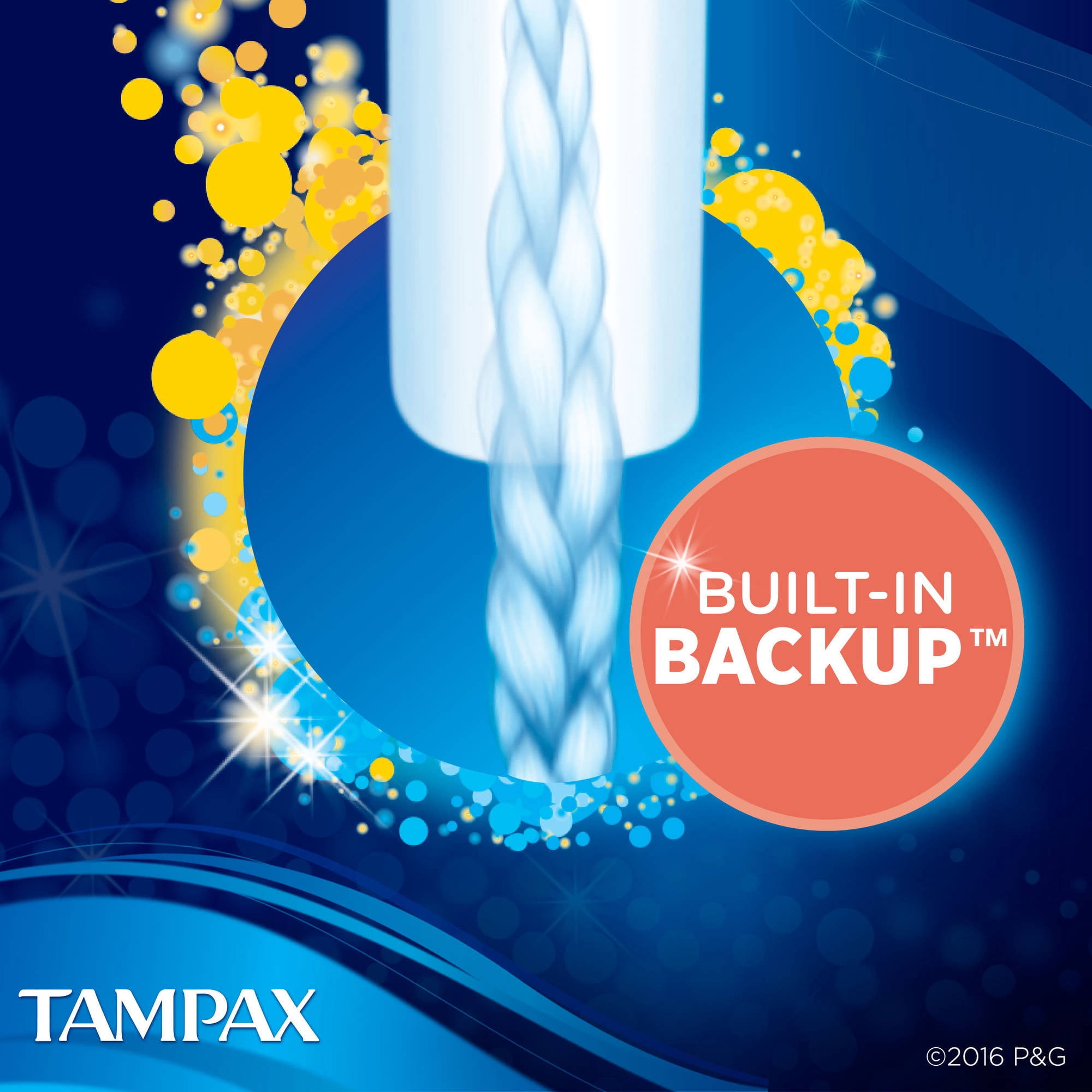Tampax Pearl Tampons with Plastic Applicator, Regular, Unscented, 54 Ct